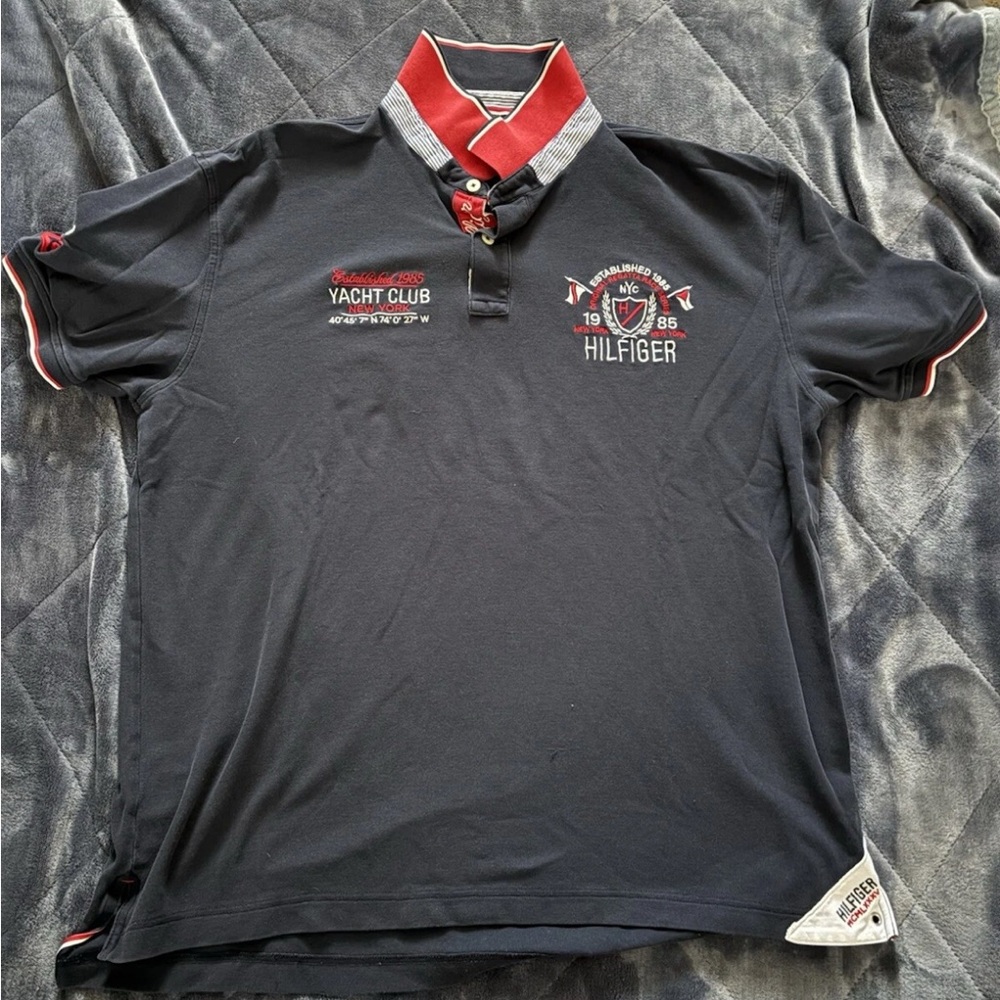 Vintage Tommy Hilfiger NYC Yacht Club Polo Shirt XXL